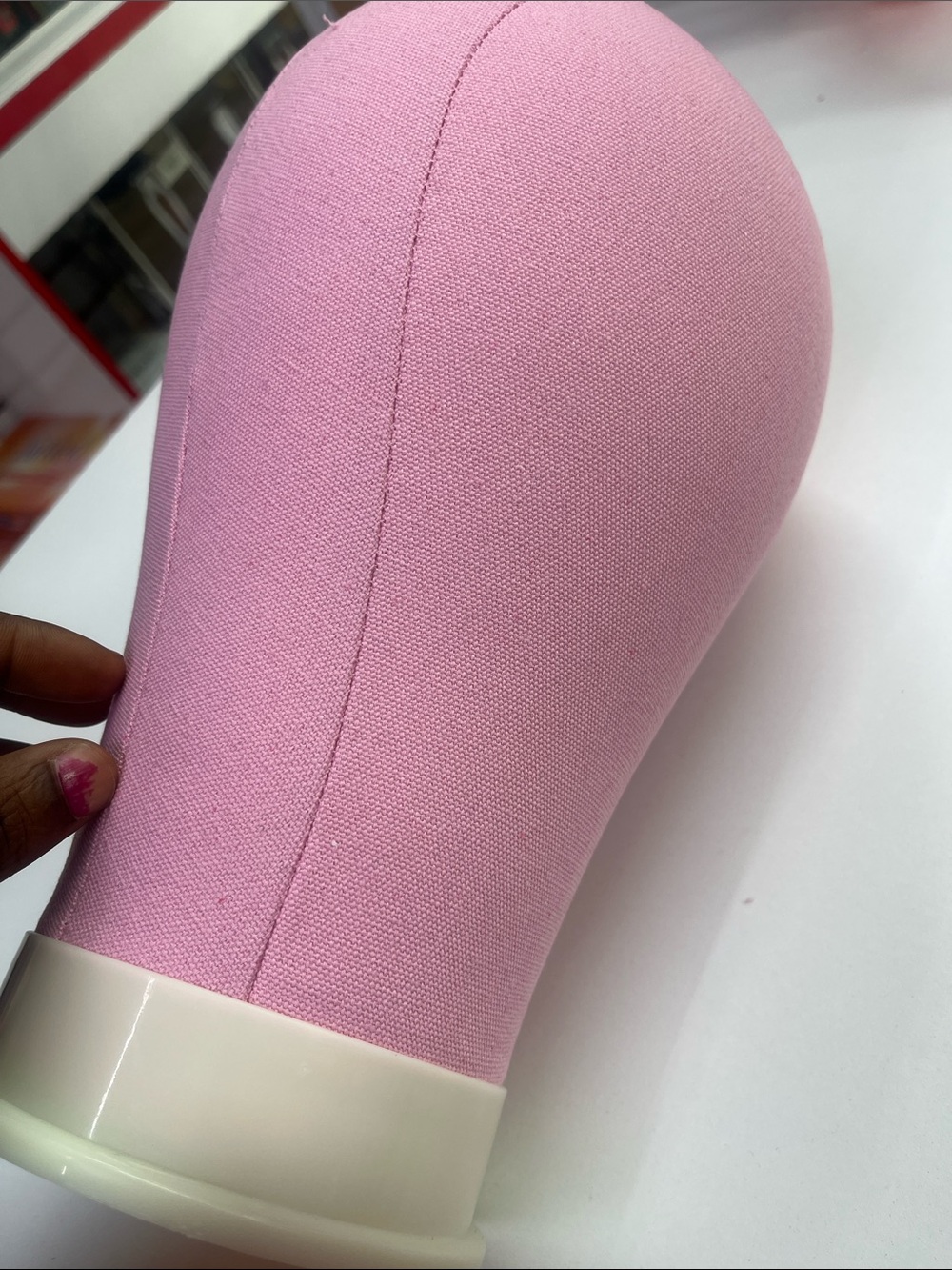 Pink canvas head